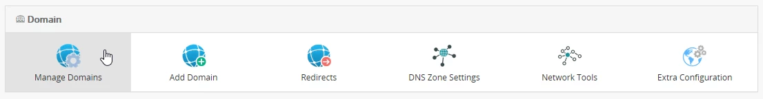Manage Domains webuzo panel
