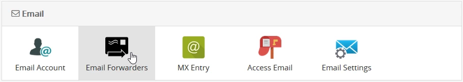 Email Forwarders webuzo panel