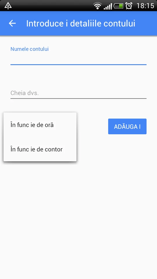 Configurare aplicație