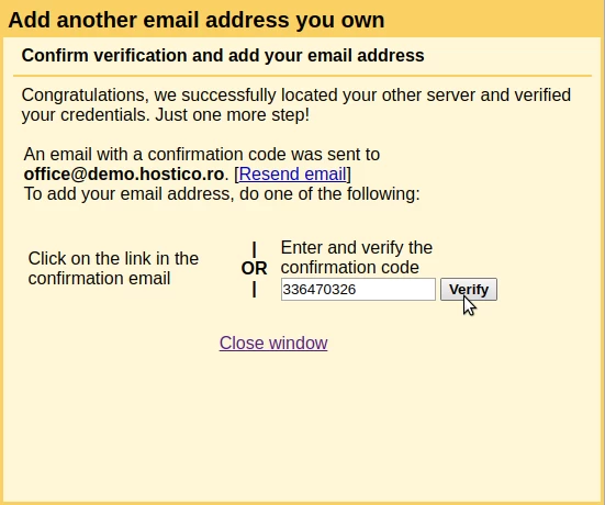 Confirmation Code On Mail Setting up an email inbox in the Gmail interface | Hostico