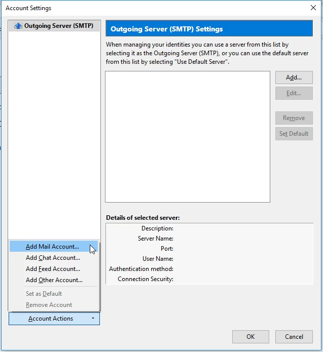 Outgoing Server SMTP
