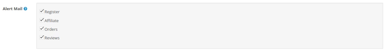 alerte mail opencart