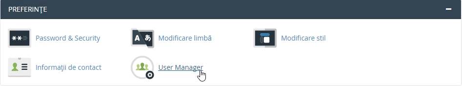 User manager, adding a user with access to email and FTP in the cPanel ...